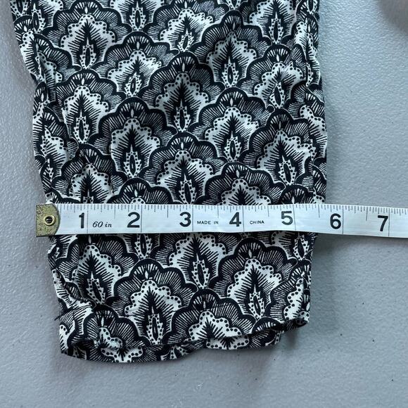 H&M Harem Trouser Pants Floral All Over Pattern Elastic Waist‎ Pocket Black 4 - Picture 11 of 13